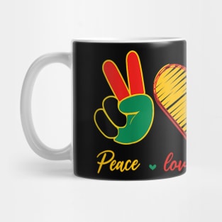 Peace Love Juneteenth June 1865 African black Freedom Mug